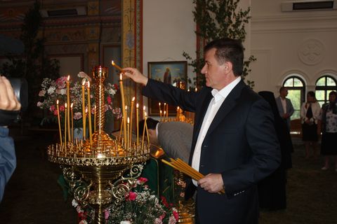 С. А. Боженов в храме С. А. Боженов в храме